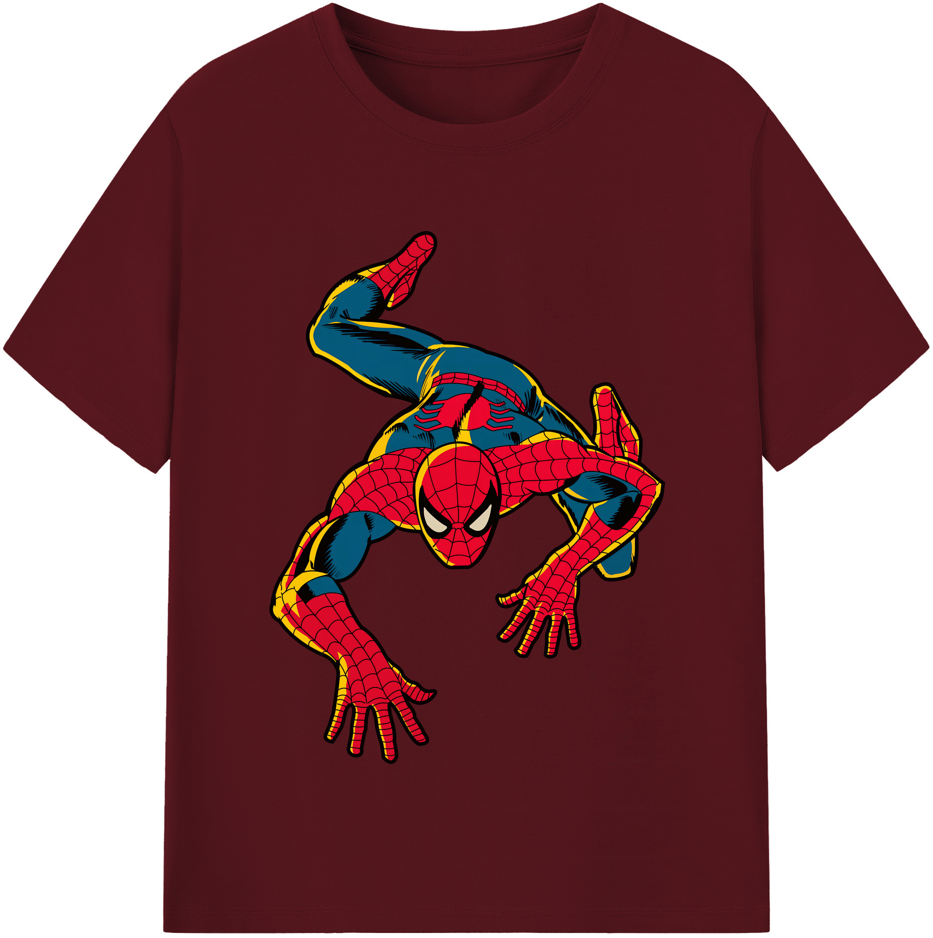 （画像用） Spider Man スパイダーマン 綿100％半袖Tシャツ（フロントプリント）
